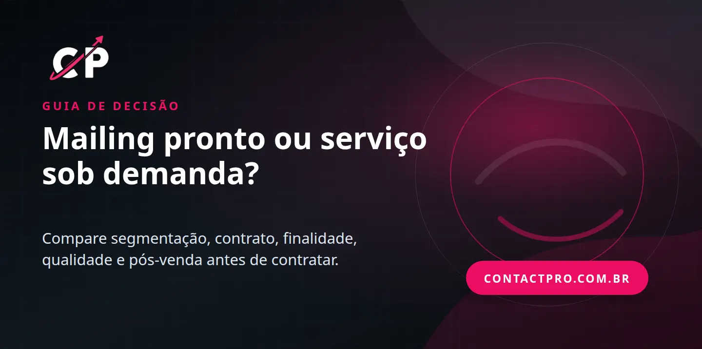 Capa editorial sobre mailing pronto e serviço de mailing sob demanda