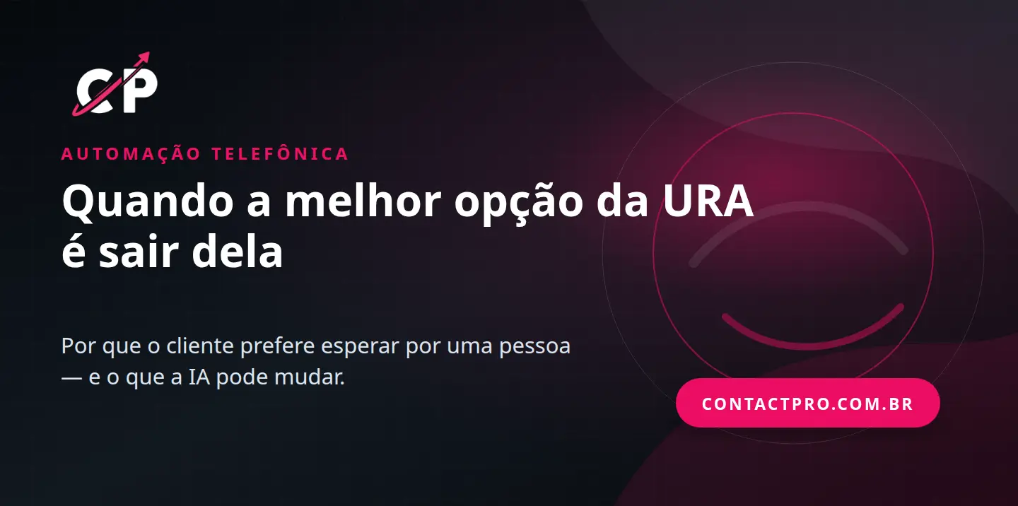 Capa editorial sobre clientes que procuram a opção de sair de uma URA